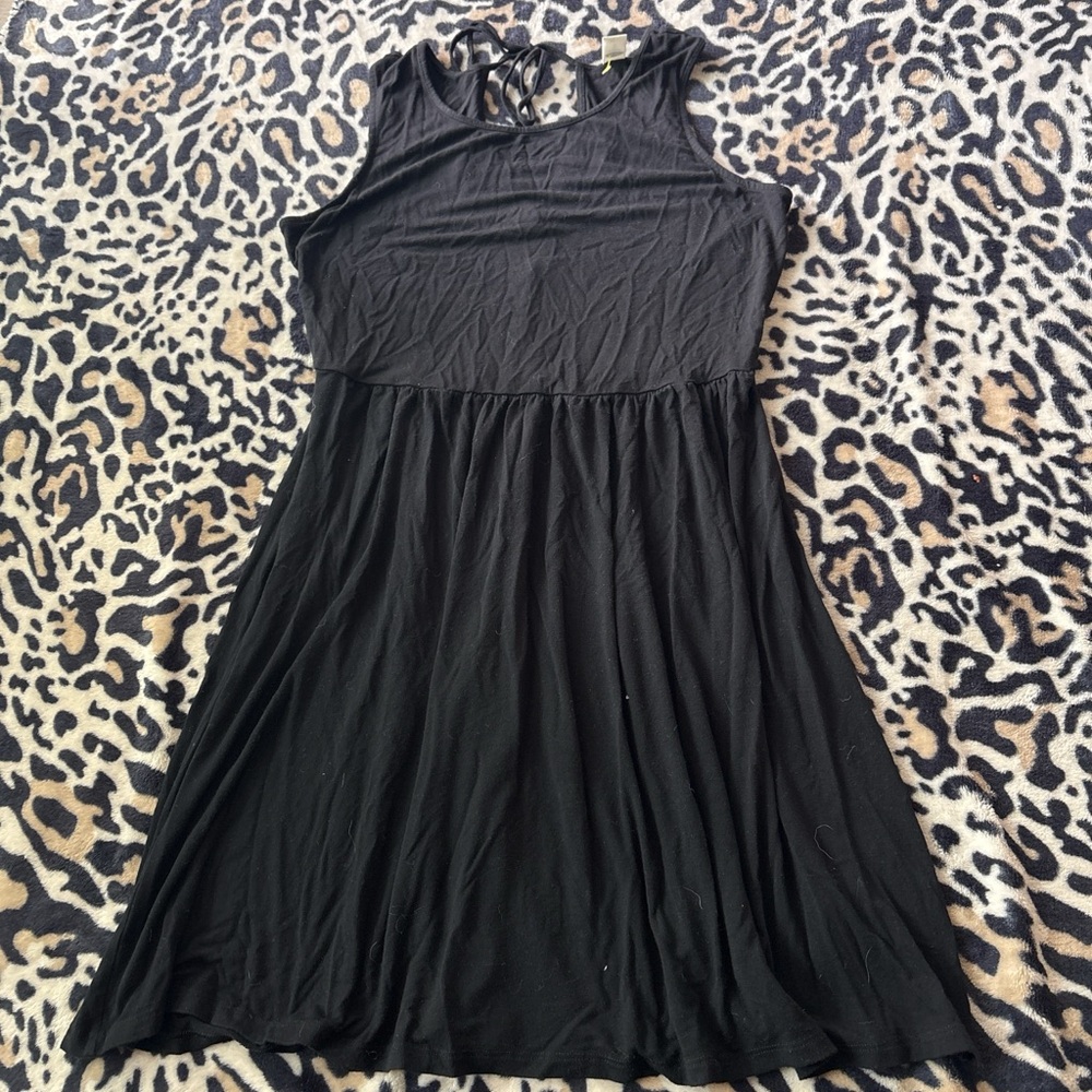 Old Navy Black Sleeveless Fit-and-Flare Mini Dress